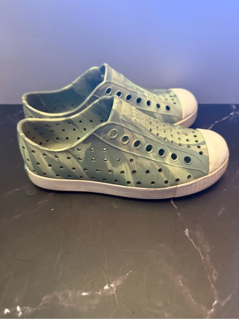 Native Kids Slip-On Water-Ready Shoes in Light Green